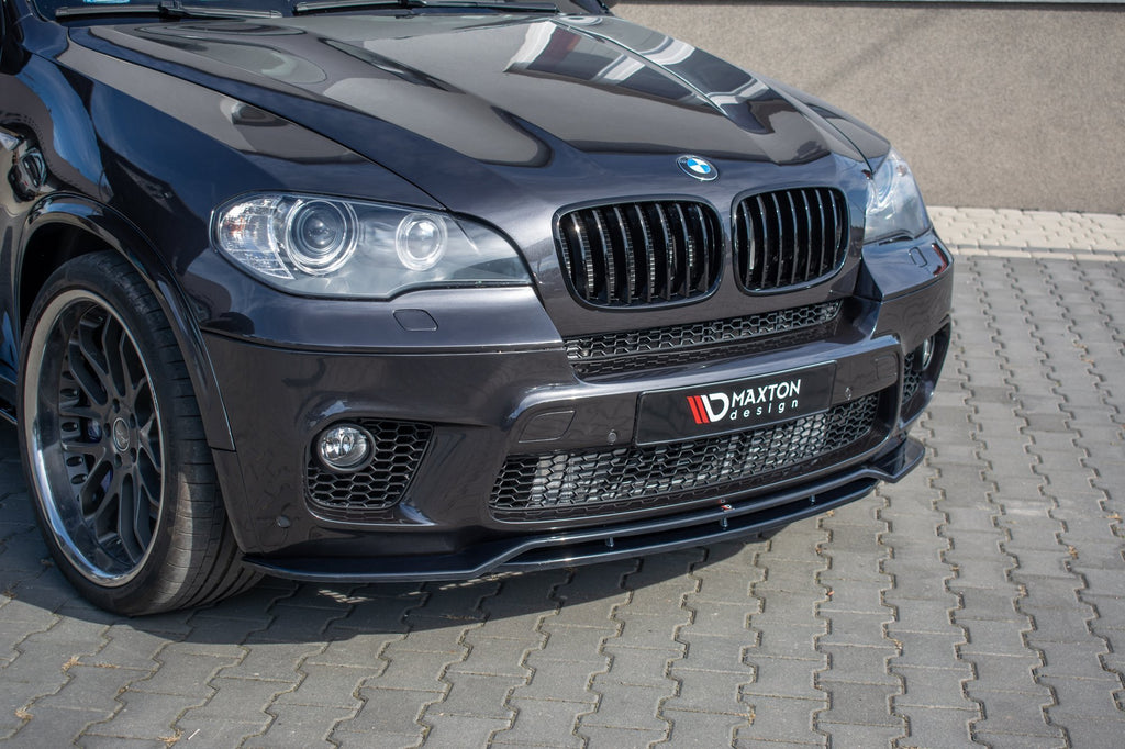 Maxton Design Front Ansatz passend für  BMW X5 E70 Facelift M Paket schwarz Hochglanz