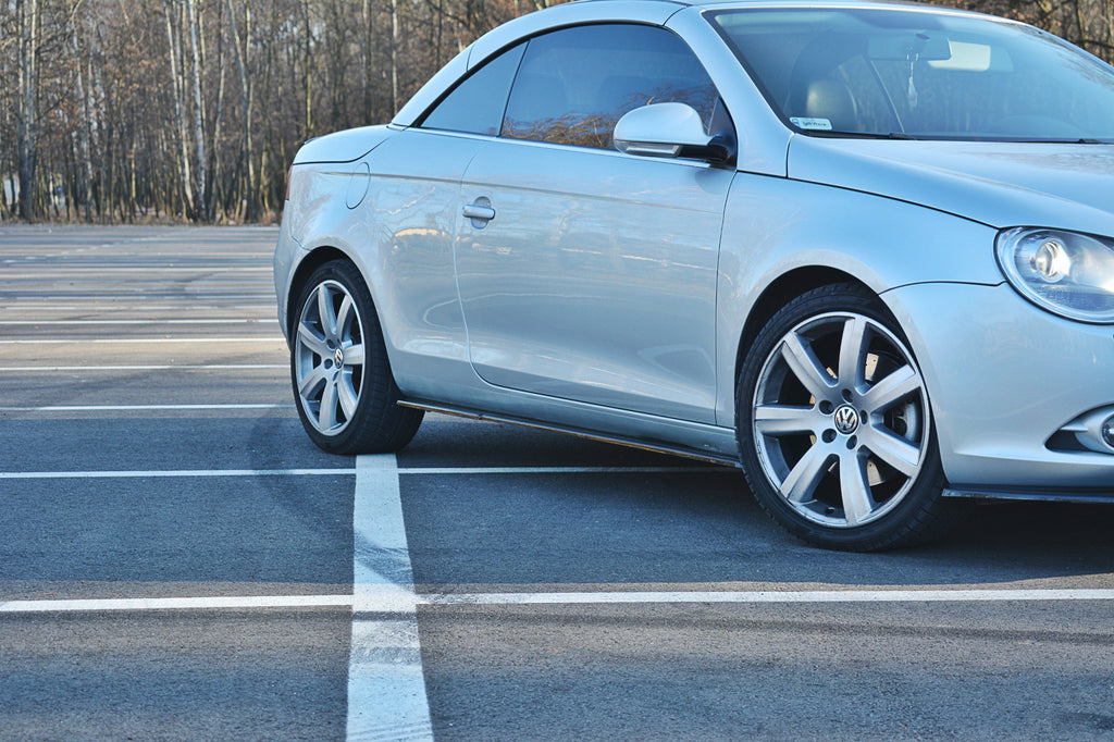 Maxton Design Seitenschweller Ansatz passend für VW EOS schwarz Hochglanz