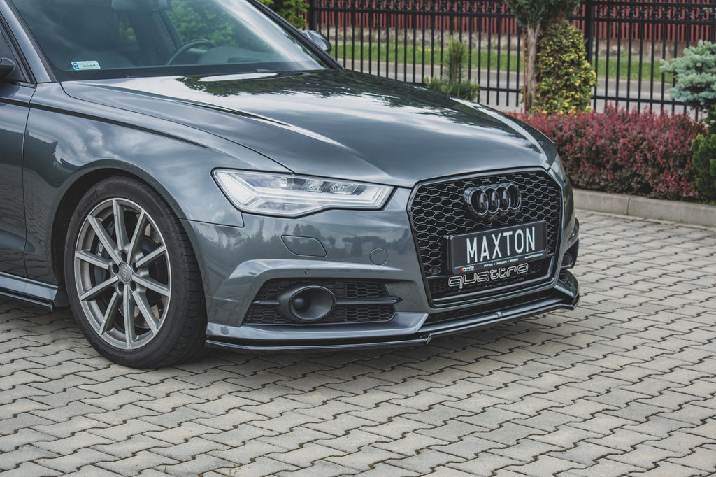 Maxton Design Front Ansatz passend für Audi S6 / A6 S-Line C7 FL  schwarz Hochglanz