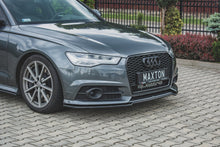 Laden Sie das Bild in den Galerie-Viewer, Maxton Design Front Ansatz passend für Audi S6 / A6 S-Line C7 FL  schwarz Hochglanz
