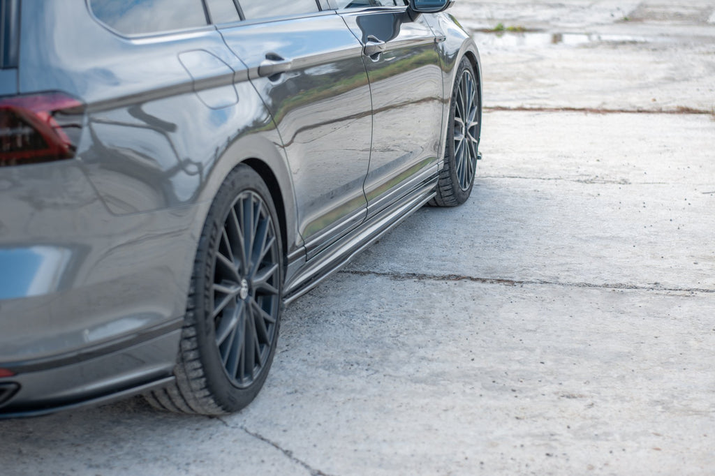 Maxton Design Seitenschweller Ansatz passend für Volkswagen Passat R-Line B8 schwarz Hochglanz