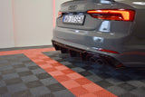 Maxton Design Diffusor Heck Ansatz passend für Audi S5 F5 Coupe / Sportback schwarz Hochglanz