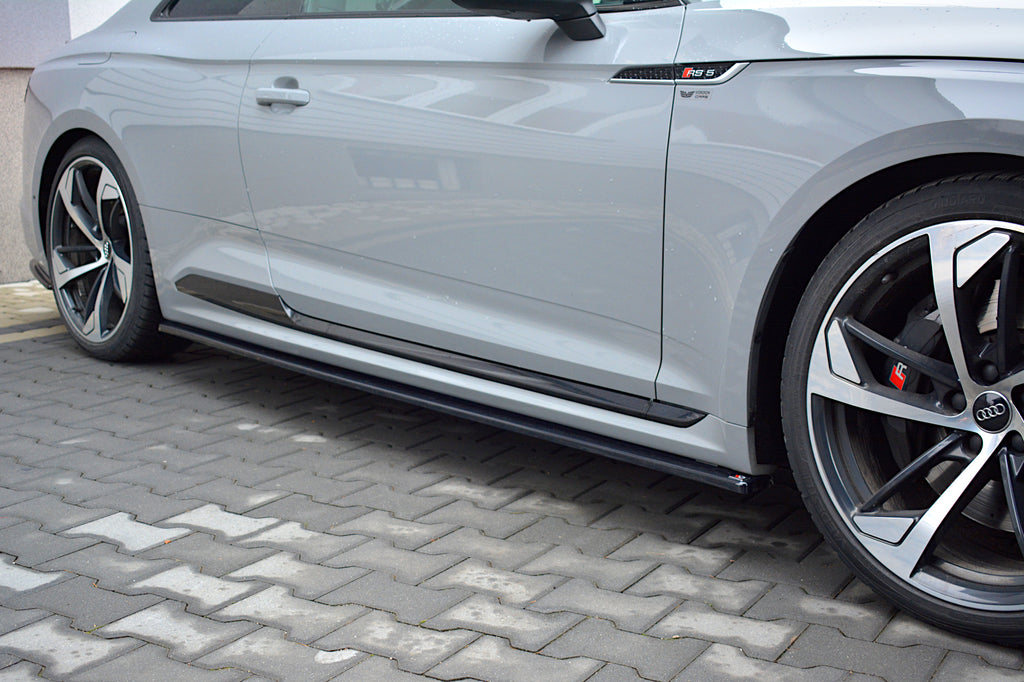 Maxton Design Seitenschweller Ansatz passend für Audi RS5 F5 Coupe schwarz Hochglanz