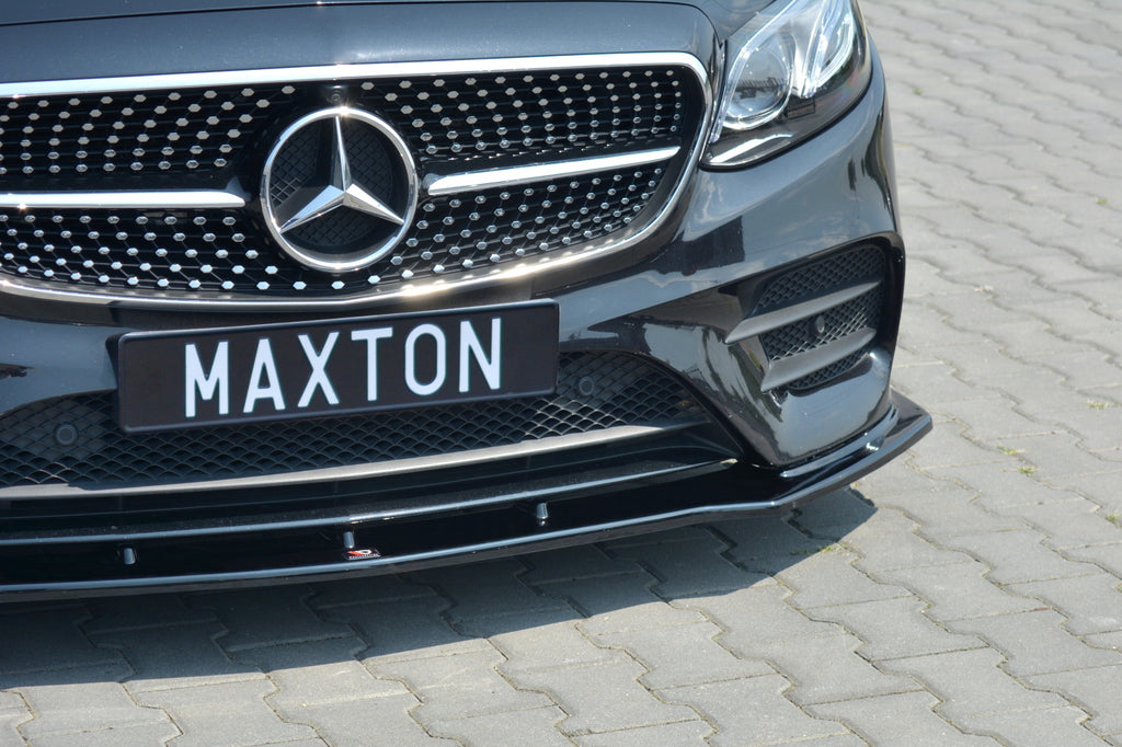 Maxton Design Front Ansatz passend für V.1 Mercedes-Benz E-Klasse W213 Coupe (C238) AMG-Line schwarz Hochglanz