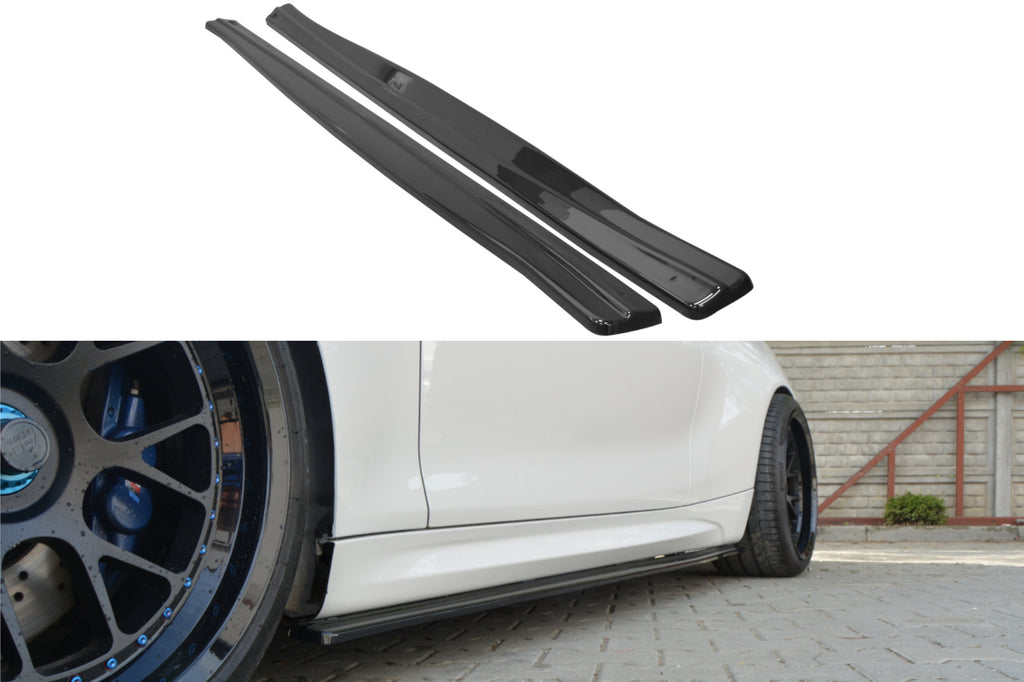 Maxton Design Seitenschweller Ansatz passend für BMW M2 F87 COUPE schwarz Hochglanz