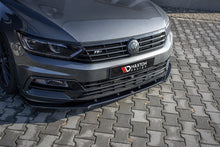 Laden Sie das Bild in den Galerie-Viewer, Maxton Design Front Ansatz passend für V.1 Volkswagen Passat R-Line B8 schwarz Hochglanz