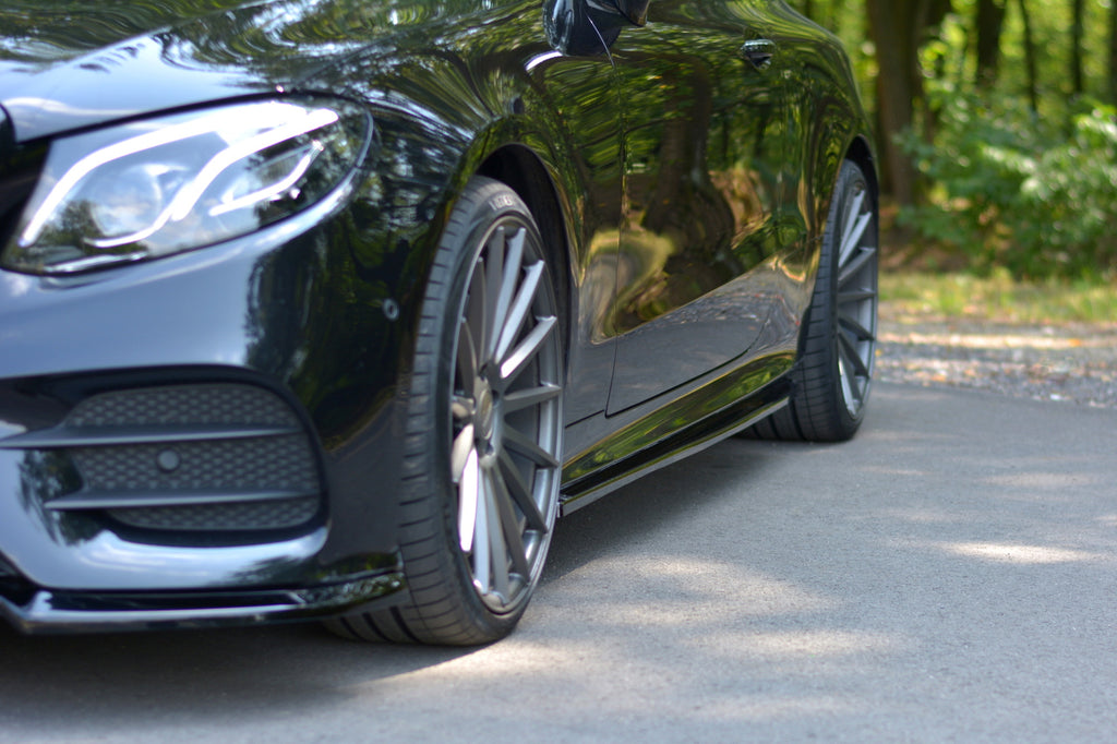 Maxton Design Seitenschweller Ansatz passend für Mercedes-Benz E-Klasse W213 Coupe (C238) AMG-Line schwarz Hochglanz