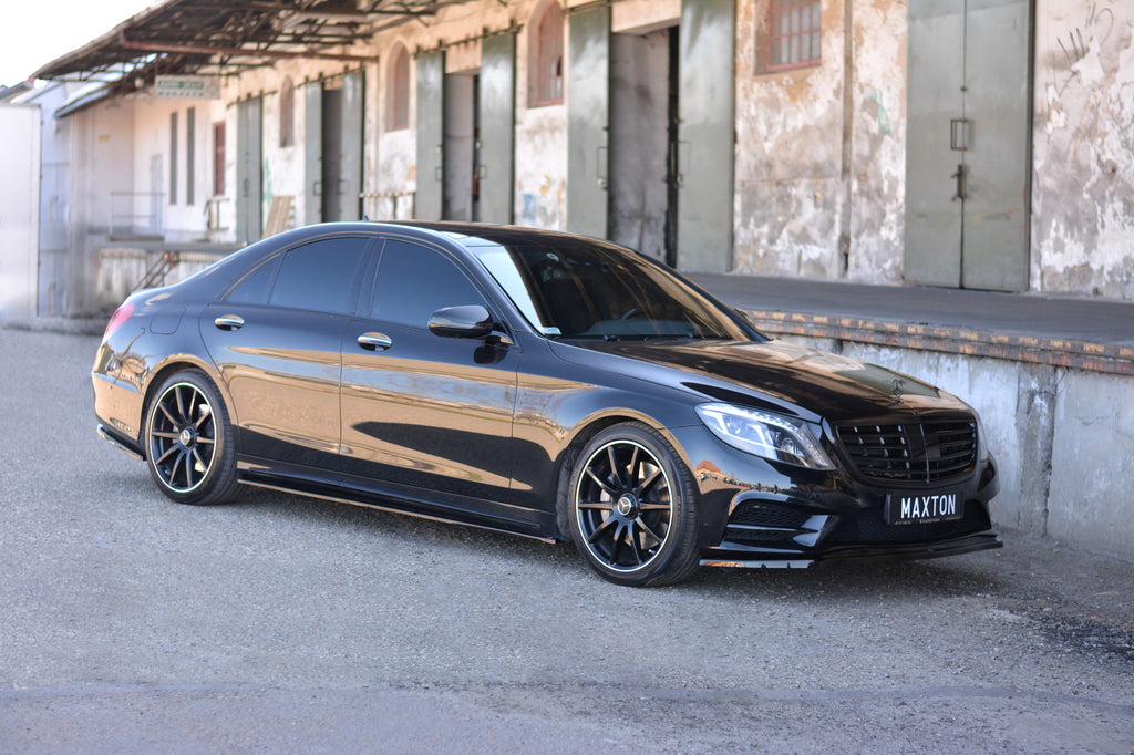 Maxton Design Seitenschweller Ansatz passend für Mercedes S-KLASSE AMG-LINE W222 schwarz Hochglanz