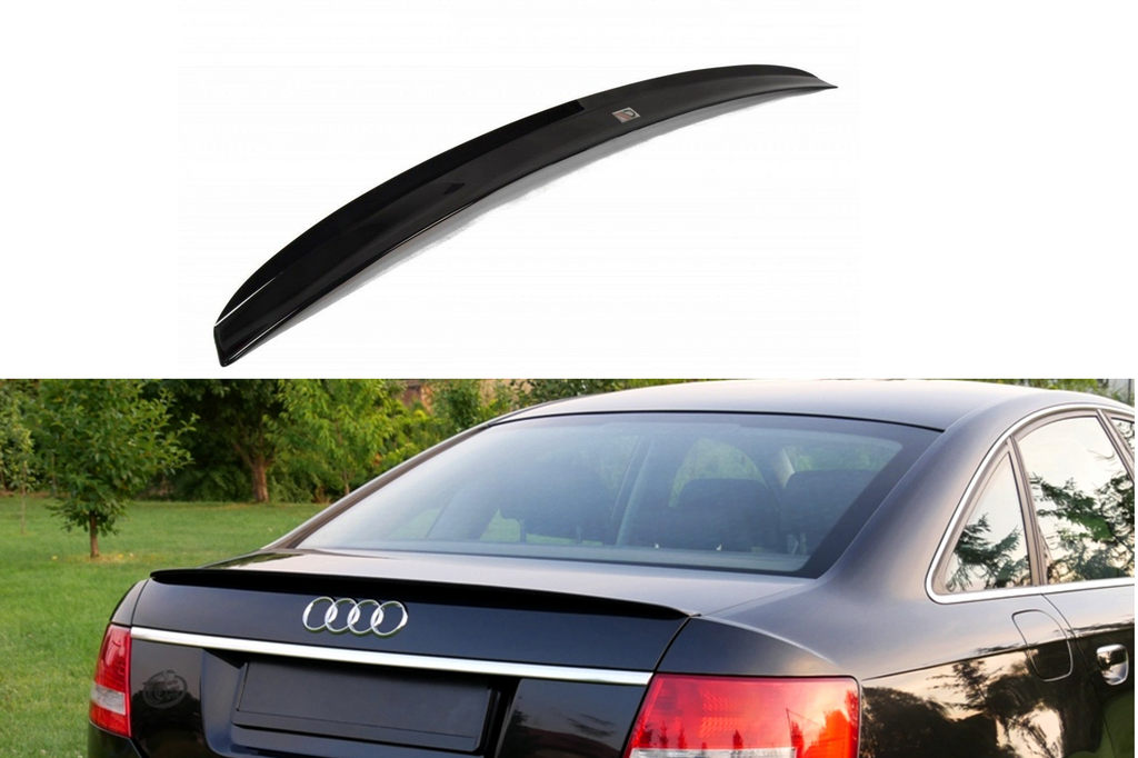 Maxton Design Spoiler CAP passend für Audi A6 S-line C6 Limousine schwarz Hochglanz