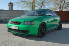 Laden Sie das Bild in den Galerie-Viewer, Maxton Design Seitenschweller Ansatz passend für AUDI S3 8L schwarz Hochglanz