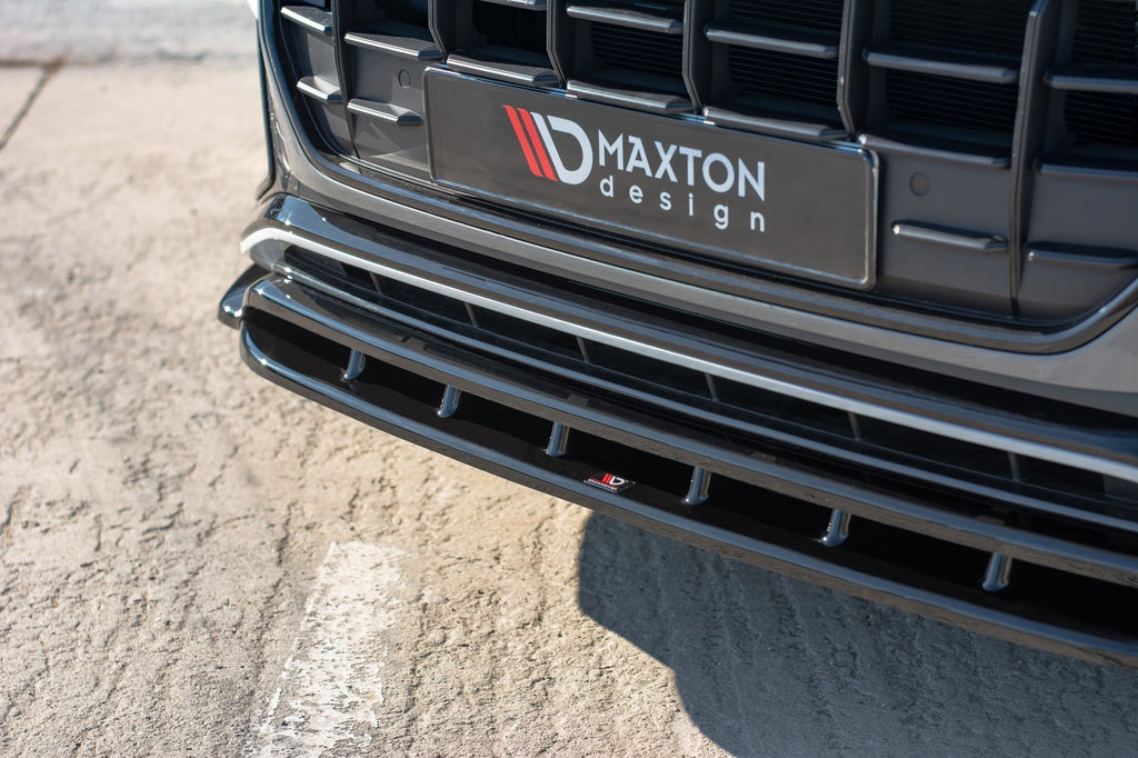Maxton Design Front Ansatz passend für  Audi Q8 S-line schwarz Hochglanz