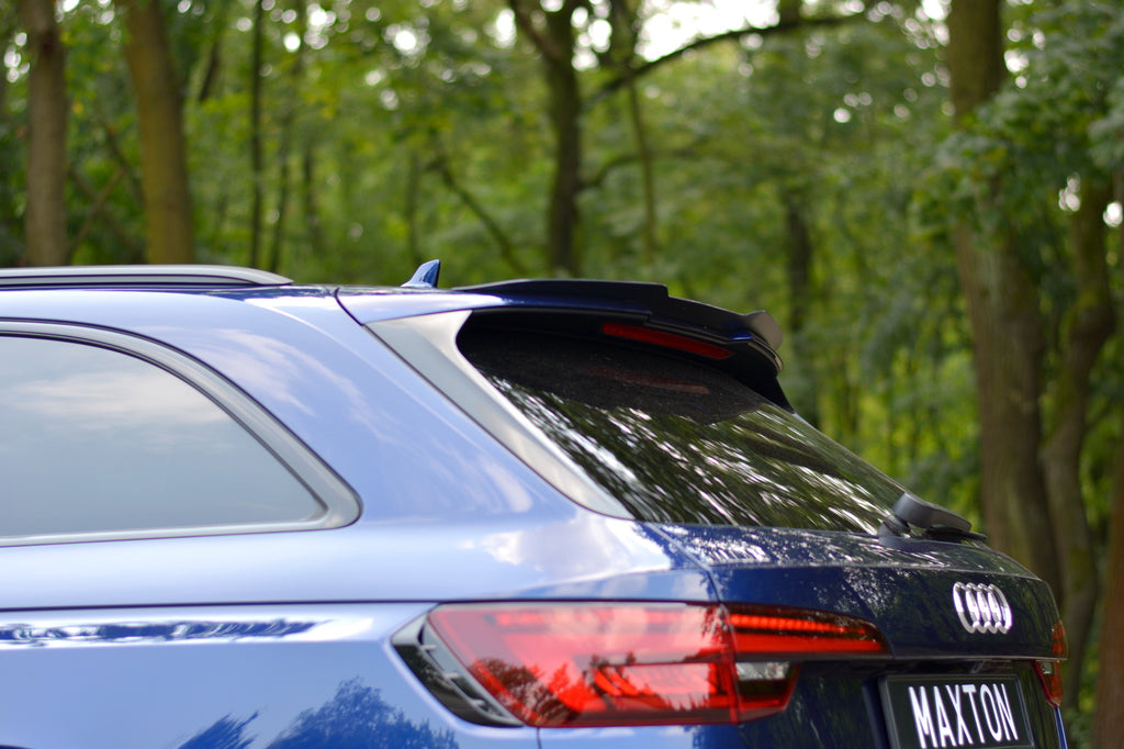 Maxton Design Spoiler CAP passend für Audi RS4 B9 Avant schwarz Hochglanz