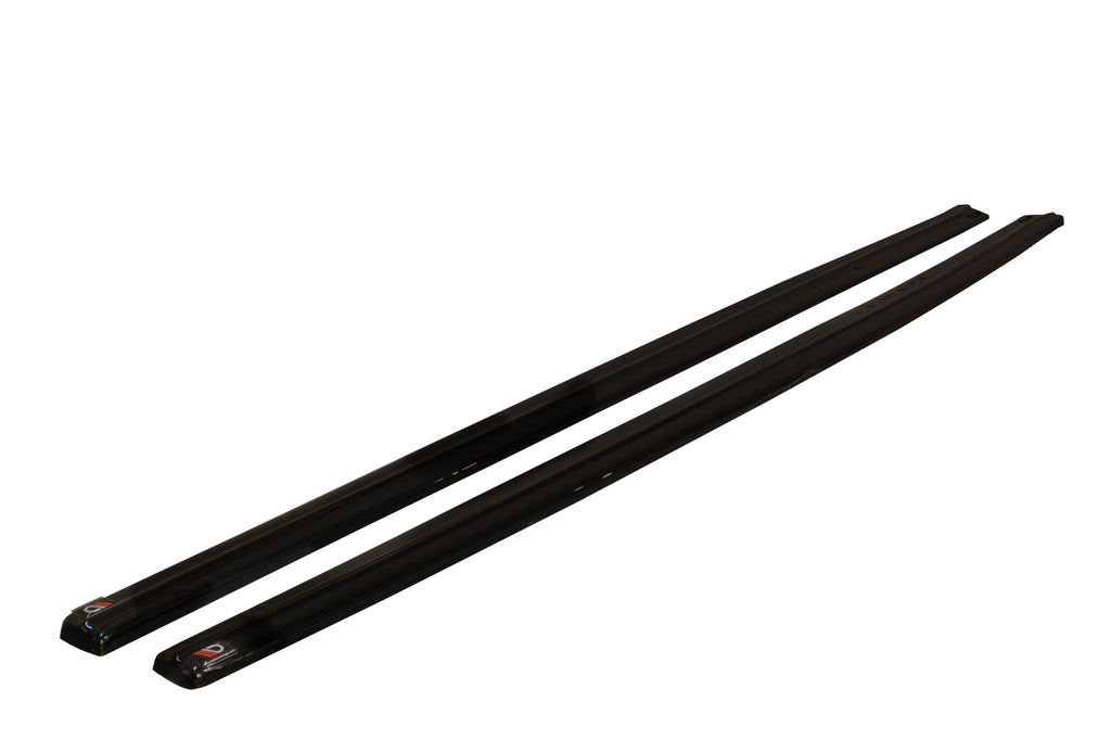 Maxton Design Seitenschweller Ansatz passend für BMW 3er F30 PHASE-II SEDAN M-SPORT schwarz Hochglanz