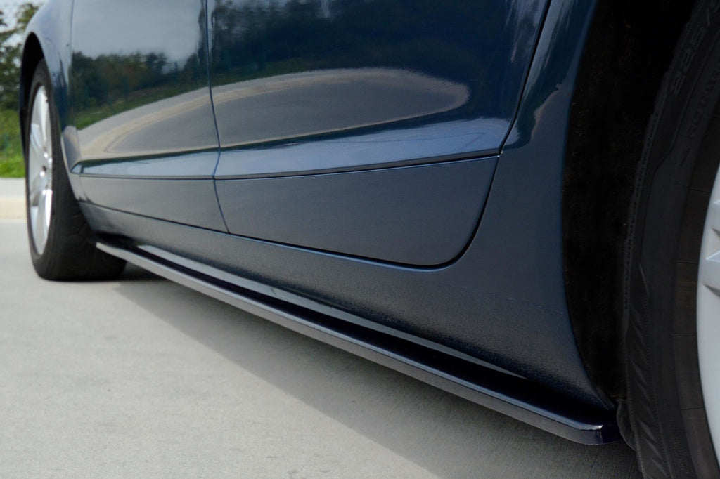 Maxton Design Seitenschweller Ansatz passend für AUDI A6 C6 S-LINE (vor Facelift/FACELIFT) schwarz Hochglanz
