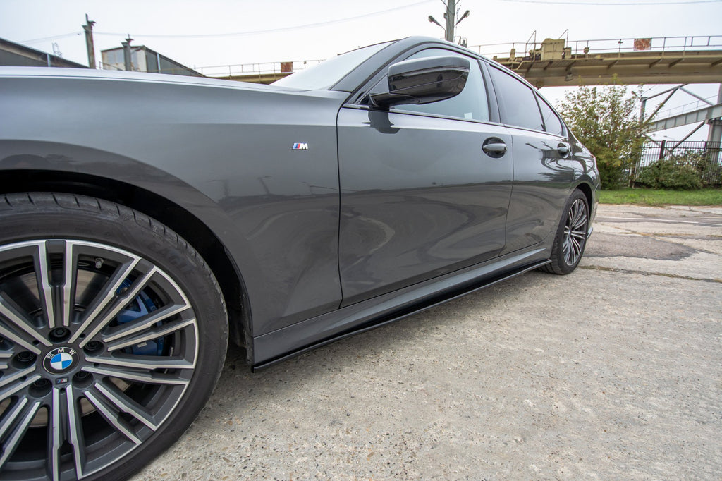 Maxton Design Seitenschweller Ansatz passend für BMW 3er G20 M Paket schwarz Hochglanz