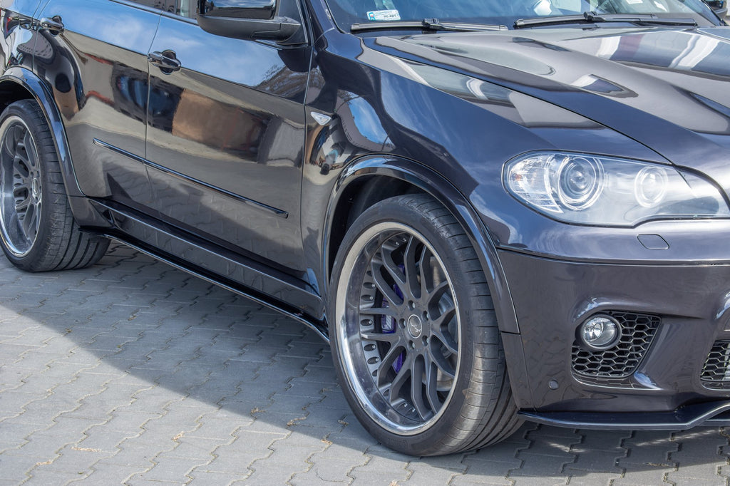 Maxton Design Seitenschweller Ansatz passend für BMW X5 E70 Facelift M Paket schwarz Hochglanz