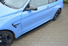 Laden Sie das Bild in den Galerie-Viewer, Maxton Design Seitenschweller Ansatz passend für BMW M4 F82 schwarz Hochglanz