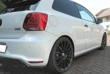 Laden Sie das Bild in den Galerie-Viewer, Maxton Design Seitenschweller Ansatz passend für VOLKSWAGEN POLO MK5 R WRC schwarz Hochglanz