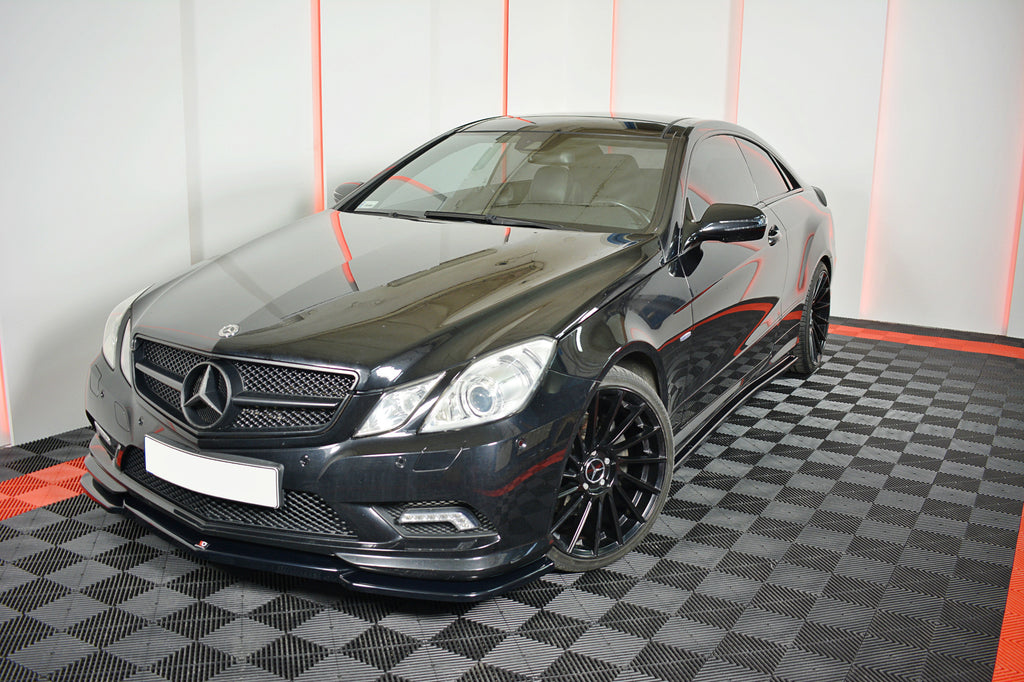 Maxton Design Seitenschweller Ansatz passend für Mercedes-Benz E-Klasse W207 Coupe AMG-Line schwarz Hochglanz