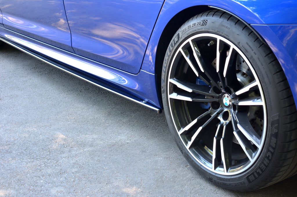 Maxton Design Seitenschweller Ansatz passend für BMW M5 F90 schwarz Hochglanz