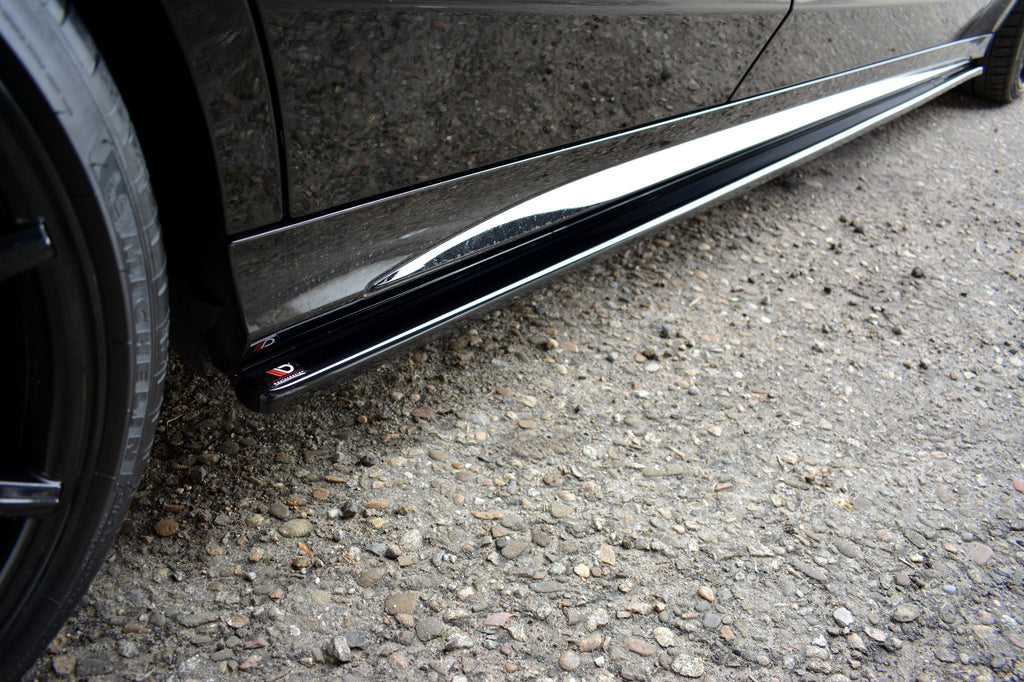 Maxton Design Seitenschweller Ansatz passend für MERCEDES- BENZ C43 AMG W205 schwarz Hochglanz