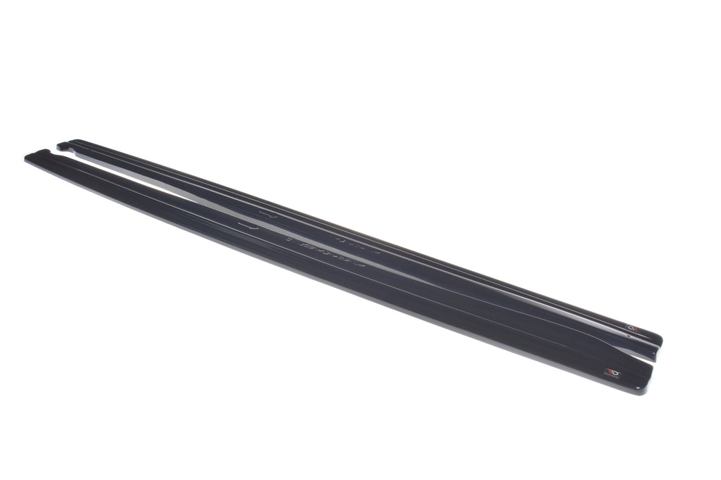 Maxton Design Seitenschweller Ansatz passend für Audi RS4 B9  schwarz Hochglanz