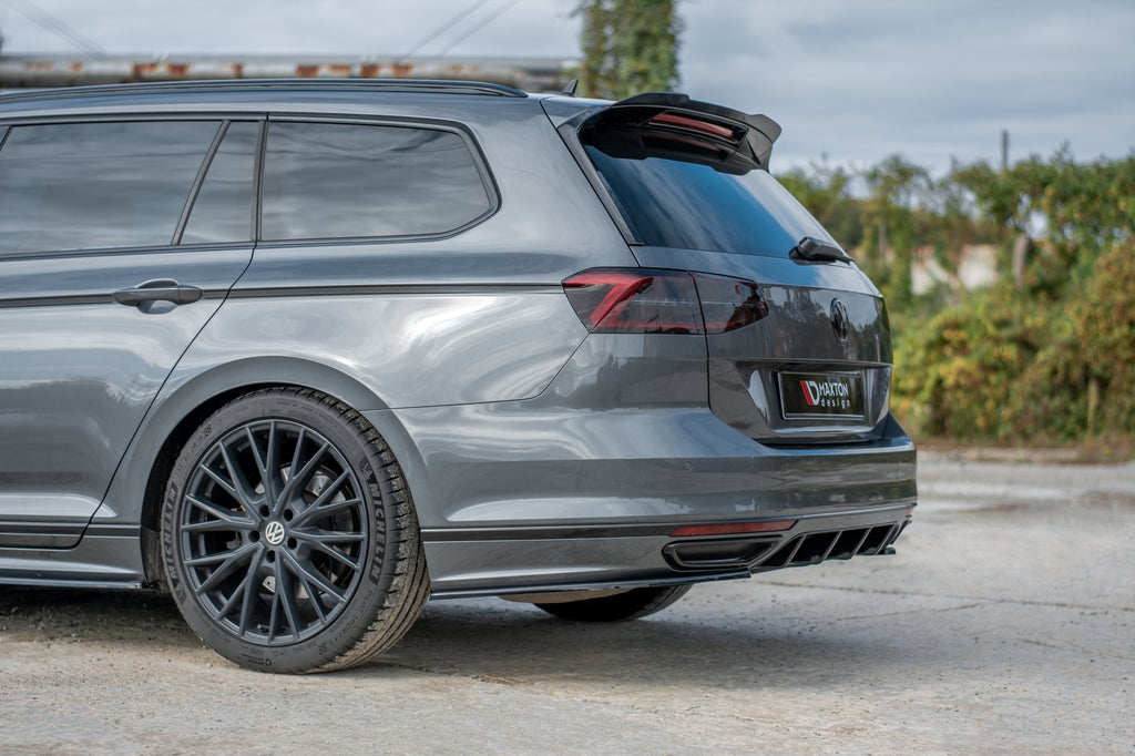 Maxton Design Spoiler CAP passend für Volkswagen Passat R-Line B8 schwarz Hochglanz