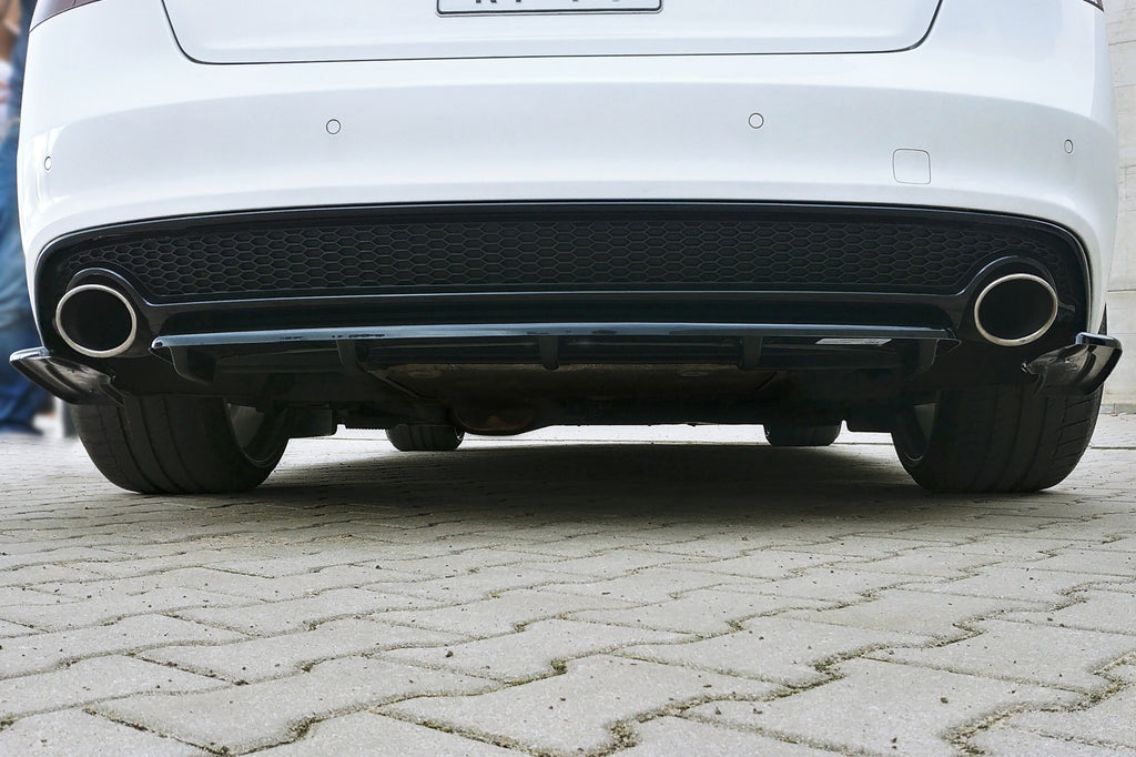 Maxton Design Mittlerer Diffusor Heck Ansatz passend für AUDI A5 S-LINE Facelift DTM LOOK schwarz Hochglanz