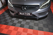 Laden Sie das Bild in den Galerie-Viewer, Maxton Design Front Ansatz passend für V.1 MERCEDES- BENZ C-KLASSE W205 COUPE AMG-LINE schwarz Hochglanz