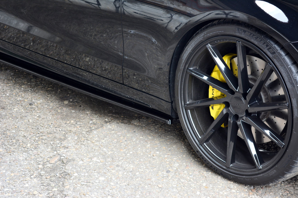 Maxton Design Seitenschweller Ansatz passend für MERCEDES- BENZ C43 AMG W205 schwarz Hochglanz
