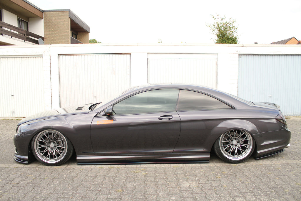Maxton Design Seitenschweller Ansatz passend für MERCEDES CL 500 C216 AMGLINE schwarz Hochglanz