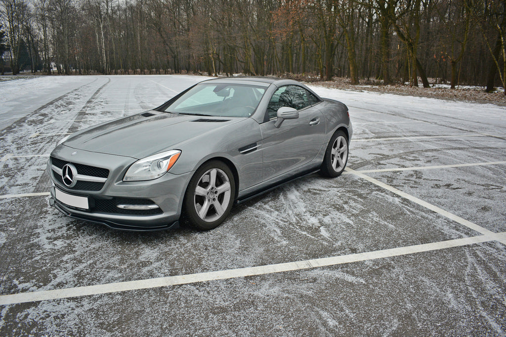 Maxton Design Seitenschweller Ansatz passend für Mercedes SLK R172 schwarz Hochglanz