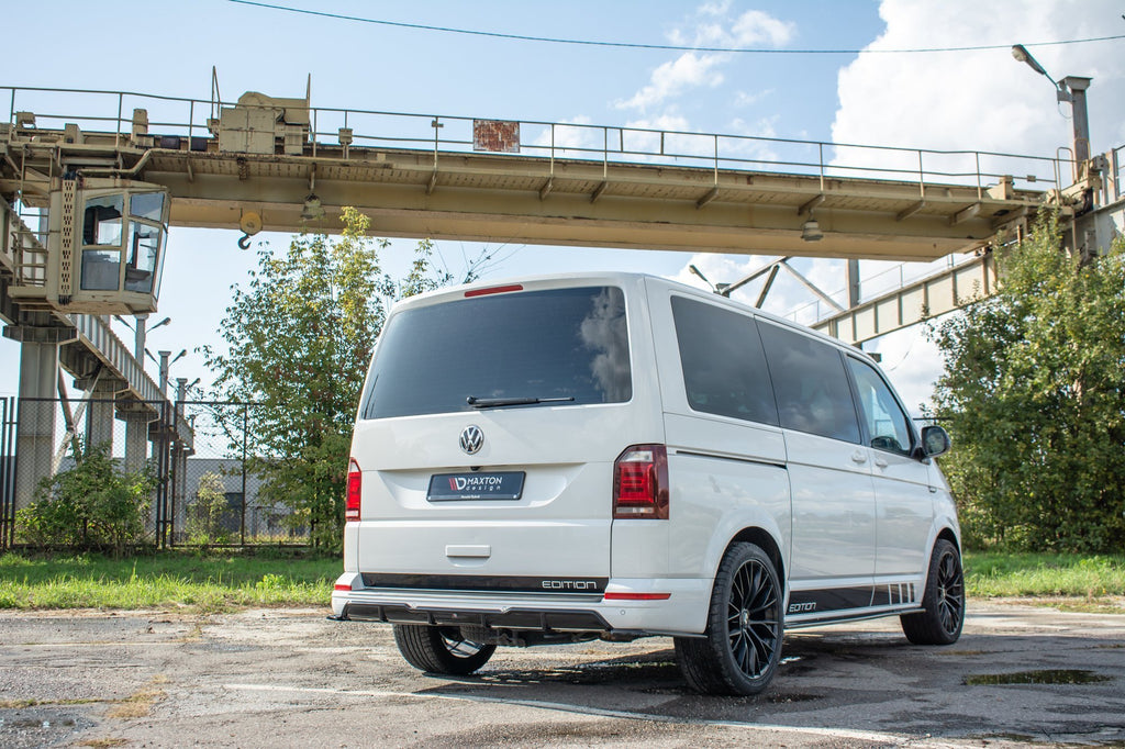 Maxton Design Diffusor Heck Ansatz passend für Volkswagen T6 schwarz Hochglanz