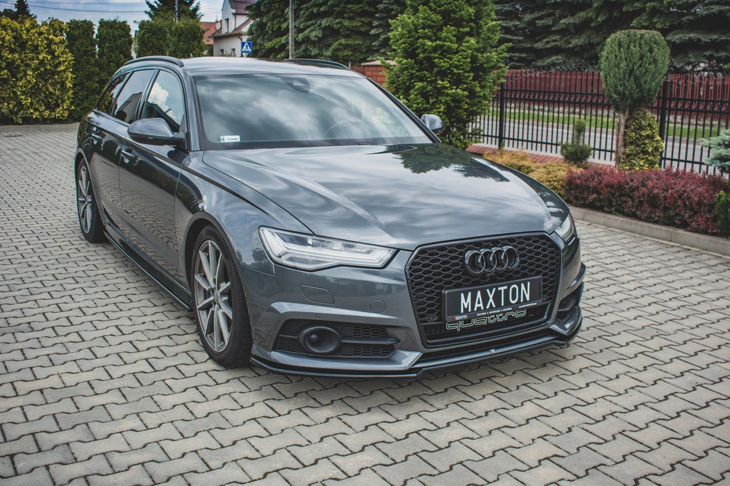 Maxton Design Front Ansatz passend für Audi S6 / A6 S-Line C7 FL  schwarz Hochglanz