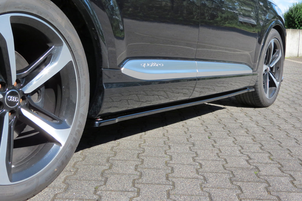 Maxton Design Seitenschweller Ansatz passend für Audi SQ7 / Q7 S-Line Mk.2 schwarz Hochglanz