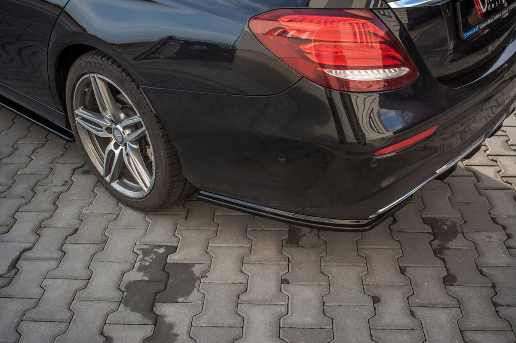 Maxton Design Heck Ansatz Flaps Diffusor passend für Mercedes-Benz E43 AMG / AMG-Line W213 schwarz Hochglanz