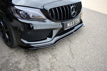 Laden Sie das Bild in den Galerie-Viewer, Maxton Design Front Ansatz passend für V.1 MERCEDES- BENZ C43 AMG W205 schwarz Hochglanz