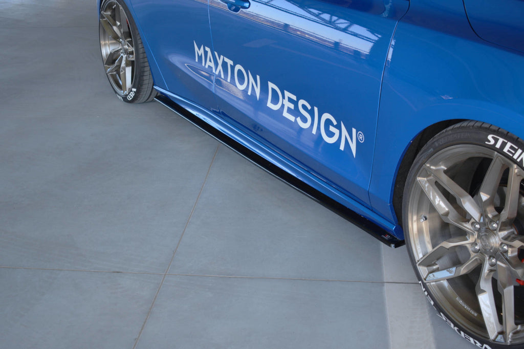 Maxton Design Seitenschweller Ansatz passend für Ford Focus ST / ST-Line Mk4 schwarz Hochglanz