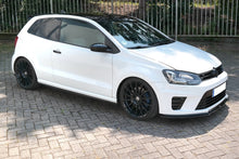 Laden Sie das Bild in den Galerie-Viewer, Maxton Design Seitenschweller Ansatz passend für VOLKSWAGEN POLO MK5 R WRC schwarz Hochglanz