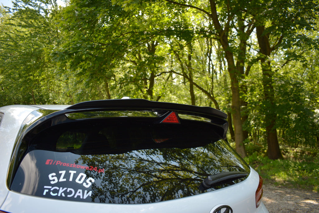 Maxton Design Spoiler CAP passend für Hyundai I30 N Mk3 Hatchback schwarz Hochglanz