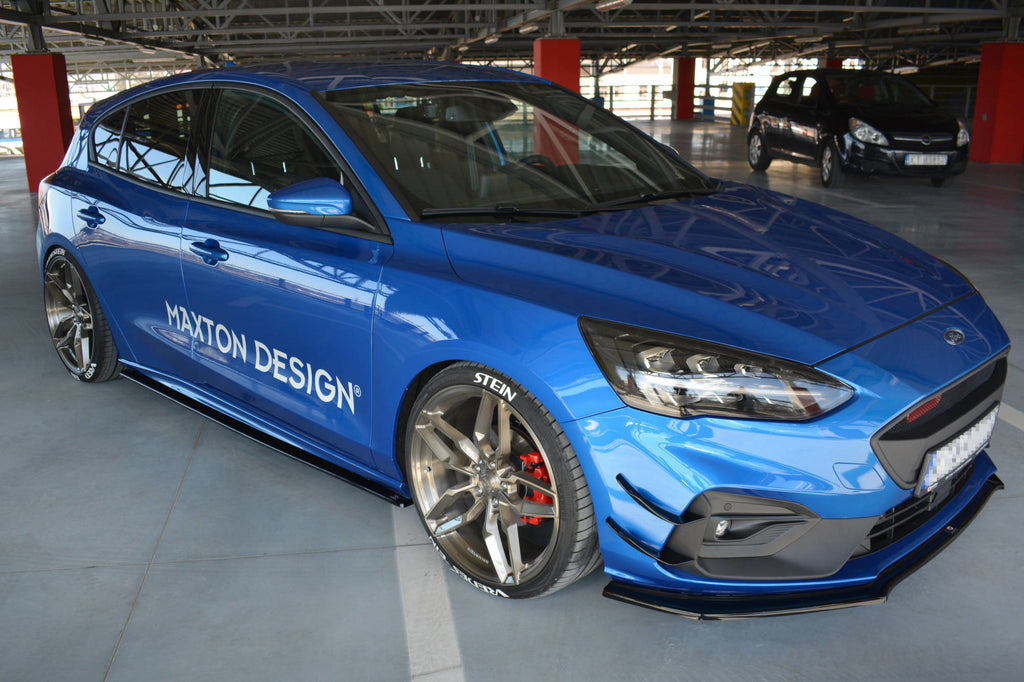 Maxton Design Seitenschweller Ansatz passend für Ford Focus ST / ST-Line Mk4 schwarz Hochglanz