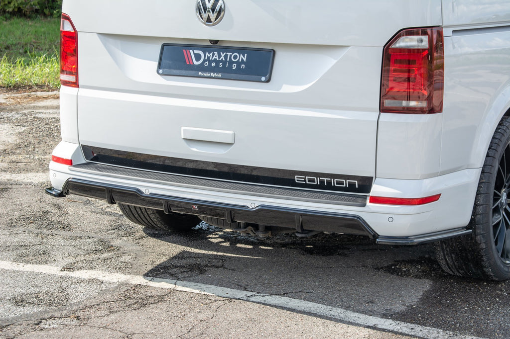 Maxton Design Diffusor Heck Ansatz passend für Volkswagen T6 schwarz Hochglanz