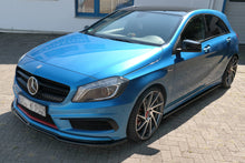 Laden Sie das Bild in den Galerie-Viewer, Maxton Design Seitenschweller Ansatz passend für Mercedes W176 AMG-LINE vor Facelift schwarz Hochglanz