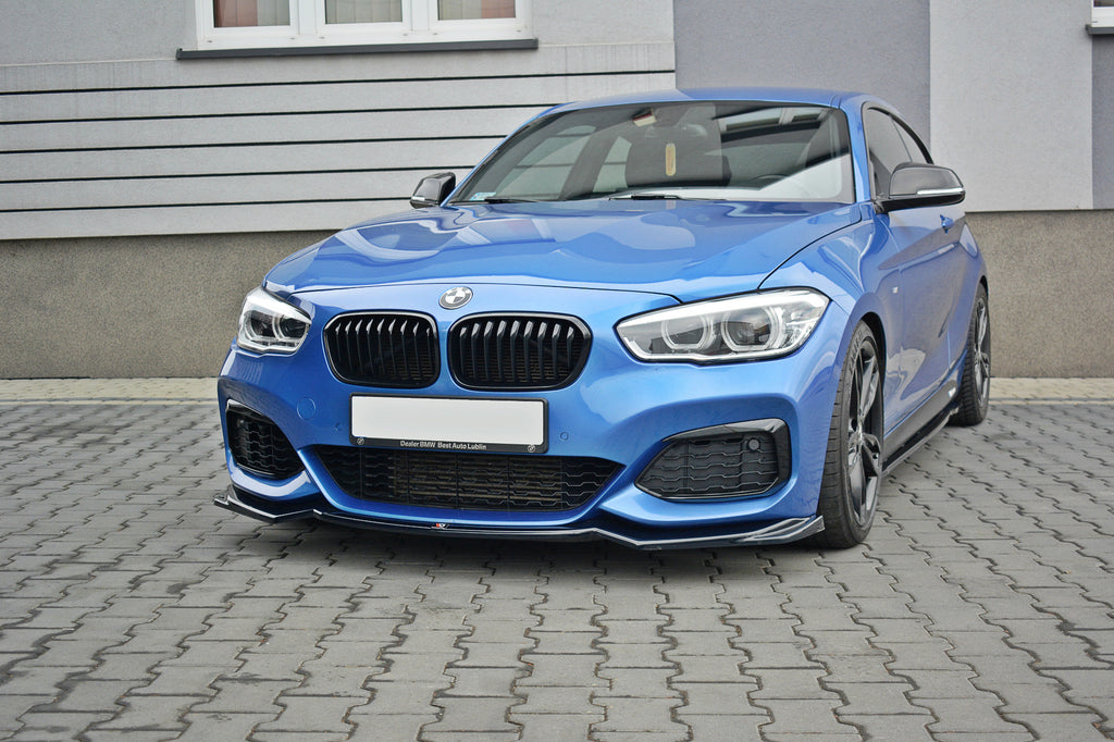 Maxton Design Front Ansatz passend für V.2 BMW 1er F20/F21 M-Power schwarz Hochglanz