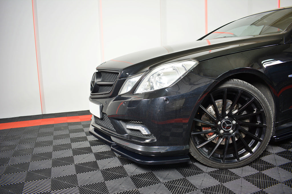 Maxton Design Front Ansatz passend für  Mercedes-Benz E-Klasse W207 Coupe AMG-Line schwarz Hochglanz