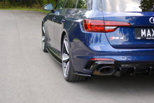 Laden Sie das Bild in den Galerie-Viewer, Maxton Design Seitenschweller Ansatz passend für Audi RS4 B9  schwarz Hochglanz