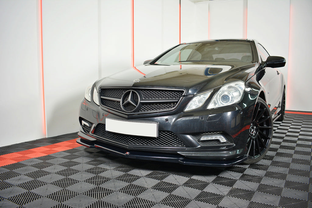 Maxton Design Front Ansatz passend für  Mercedes-Benz E-Klasse W207 Coupe AMG-Line schwarz Hochglanz