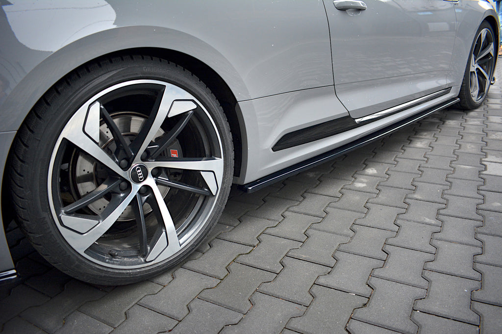 Maxton Design Seitenschweller Ansatz passend für Audi RS5 F5 Coupe schwarz Hochglanz