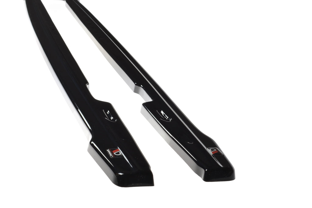 Maxton Design Seitenschweller Ansatz passend für BMW 1er E81/ E87 FACELIFT schwarz Hochglanz