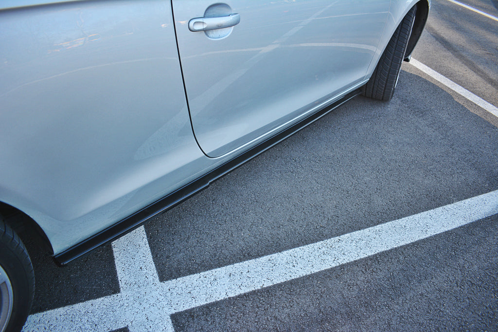 Maxton Design Seitenschweller Ansatz passend für VW EOS schwarz Hochglanz